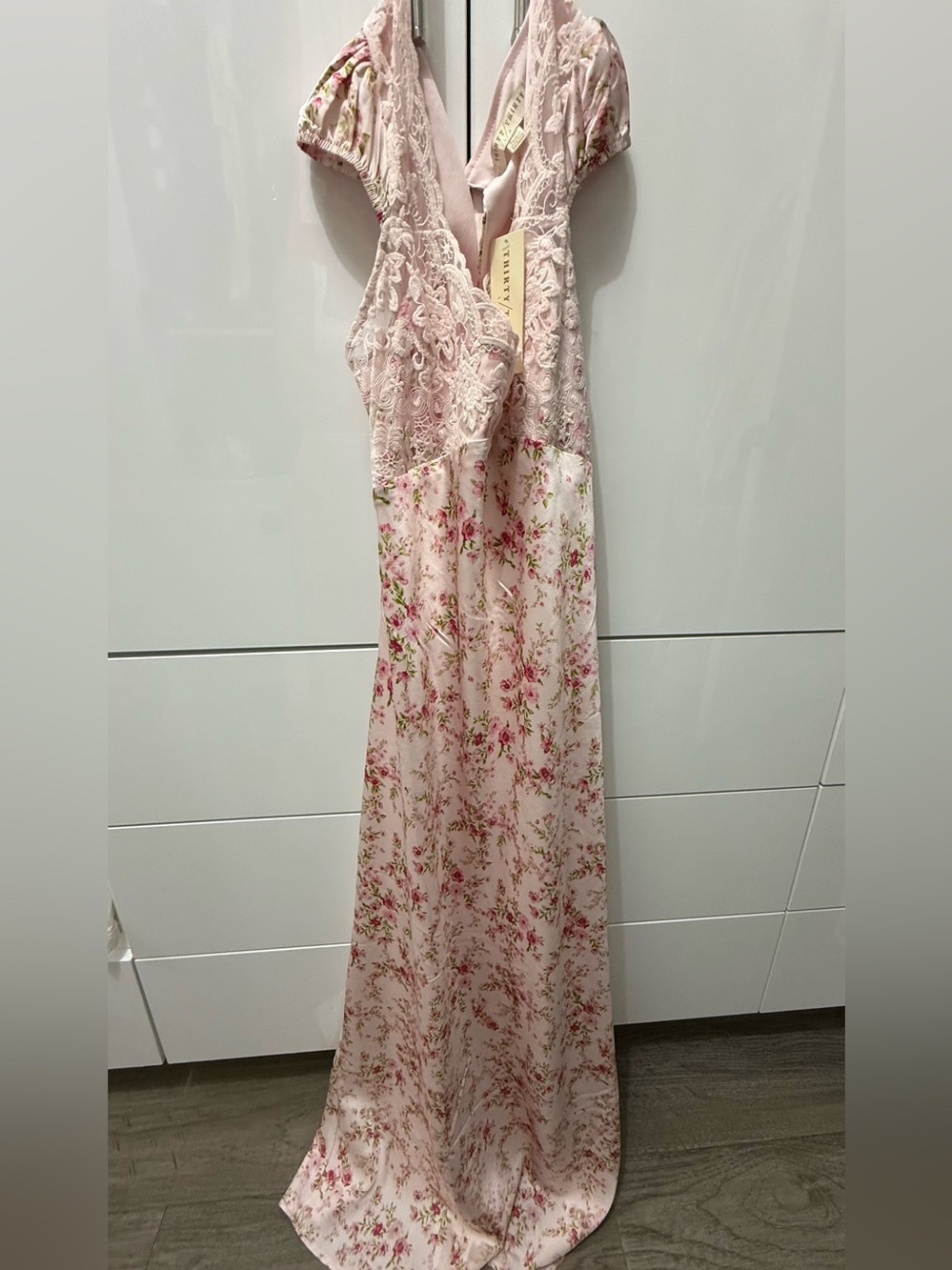 Romantic Pink Floral Lace dress - Thirsty thirty